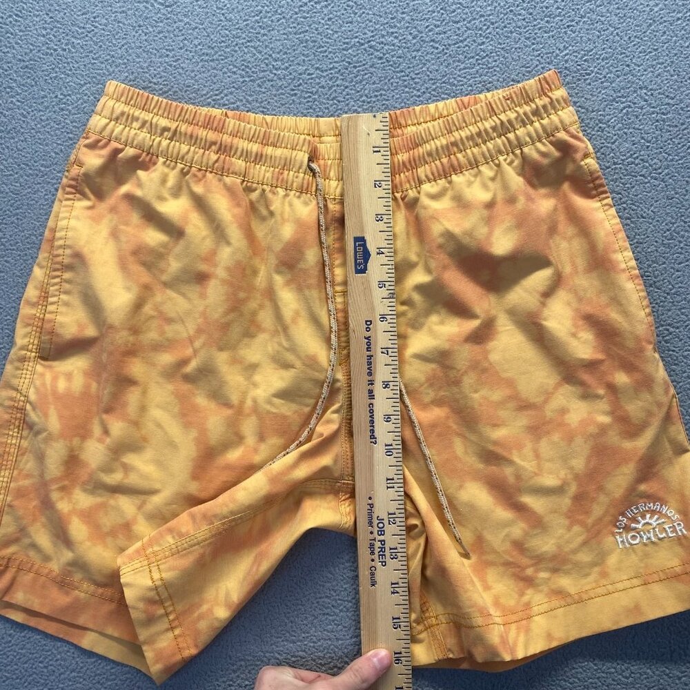 Howler Los Hermanos Polyester Blend Athletic Shorts (Men's 30) Yellow - Picture 6 of 8